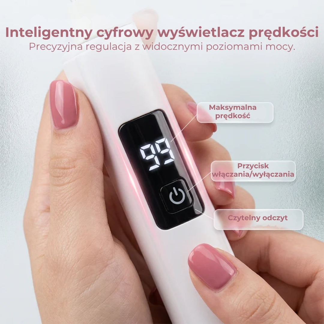 Elektryczna frezarka do paznokci z cyfrową regulacją prędkości