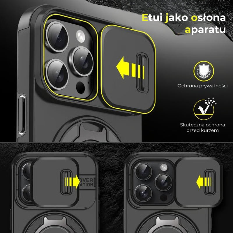Etui z osłoną aparatu i pierścieniem (dla iPhone)