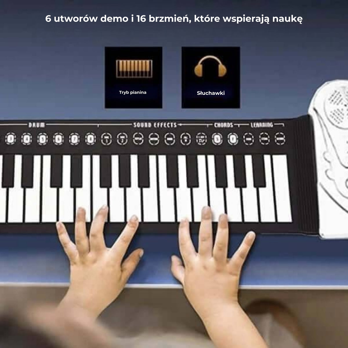 Zwijane pianino elektroniczne do nauki gry