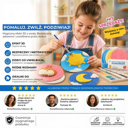 Magiczny papier do malowania 3D o piankowej teksturze – 20 sztuk
