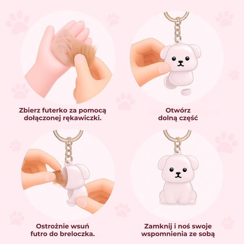 Snuzzle Brelok do kluczy z sierścią zwierzęcą