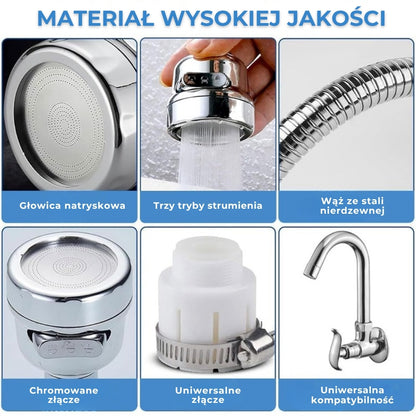 Przedłużka z dyszą do baterii kuchennej