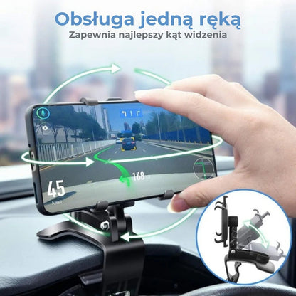 Uchwyt do deski rozdzielczej z obrotowym mocowaniem 360°