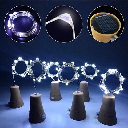 Solarne lampki LED w korku do butelki