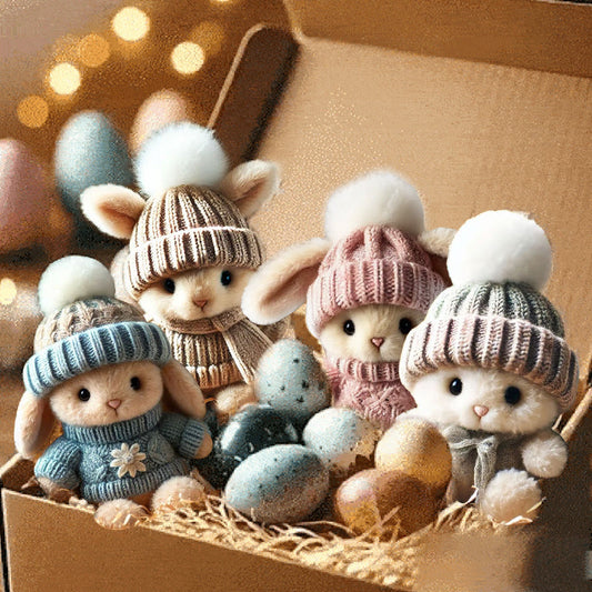 🐇 Ręcznie robione miniaturowe pluszowe króliczki wielkanocne