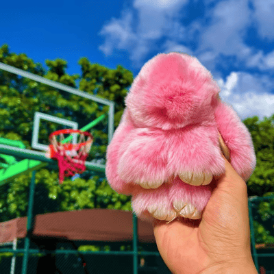 Króliczek do kluczy i torebki Bunny PomPom (RĘCZNIE ROBIONY)