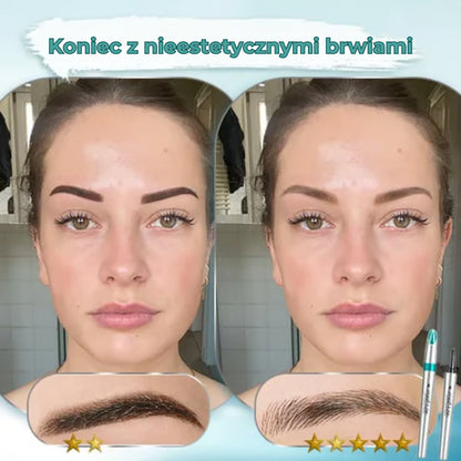 Wodoodporny pisak do brwi z 4 końcówkami