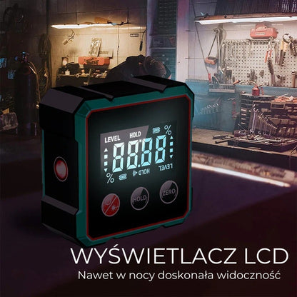 🔥 4-stronny magnetyczny kątomierz cyfrowy z laserem