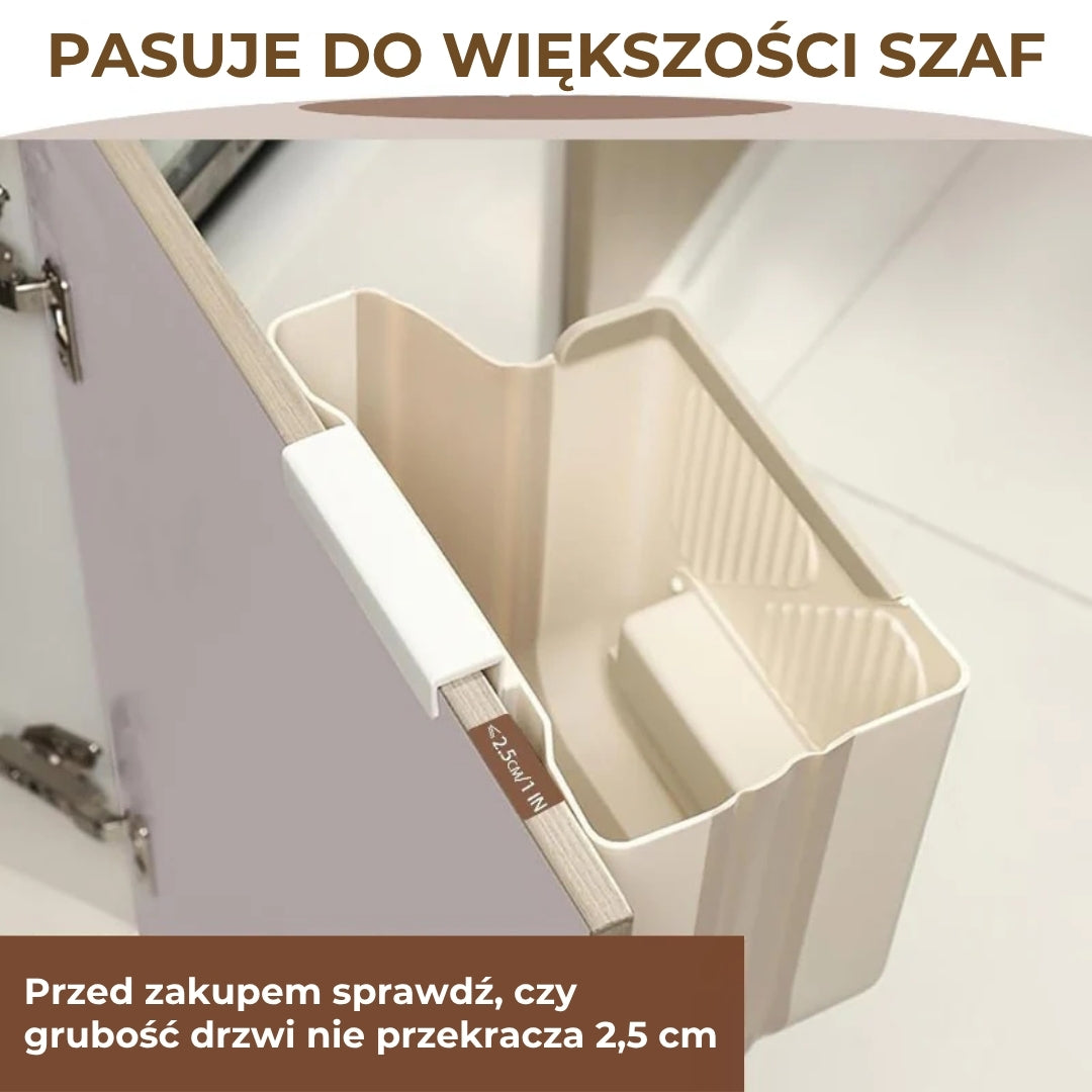 Składany kosz na śmieci zajmujący mało miejsca