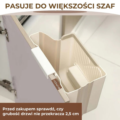 Składany kosz na śmieci zajmujący mało miejsca