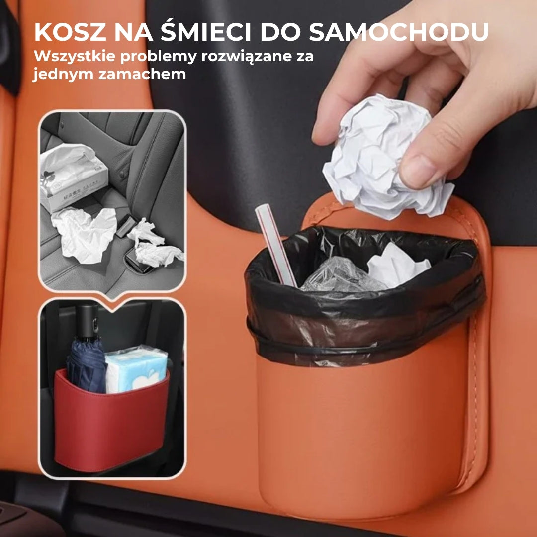 Skórzany uchwyt na kubek do samochodu 2w1