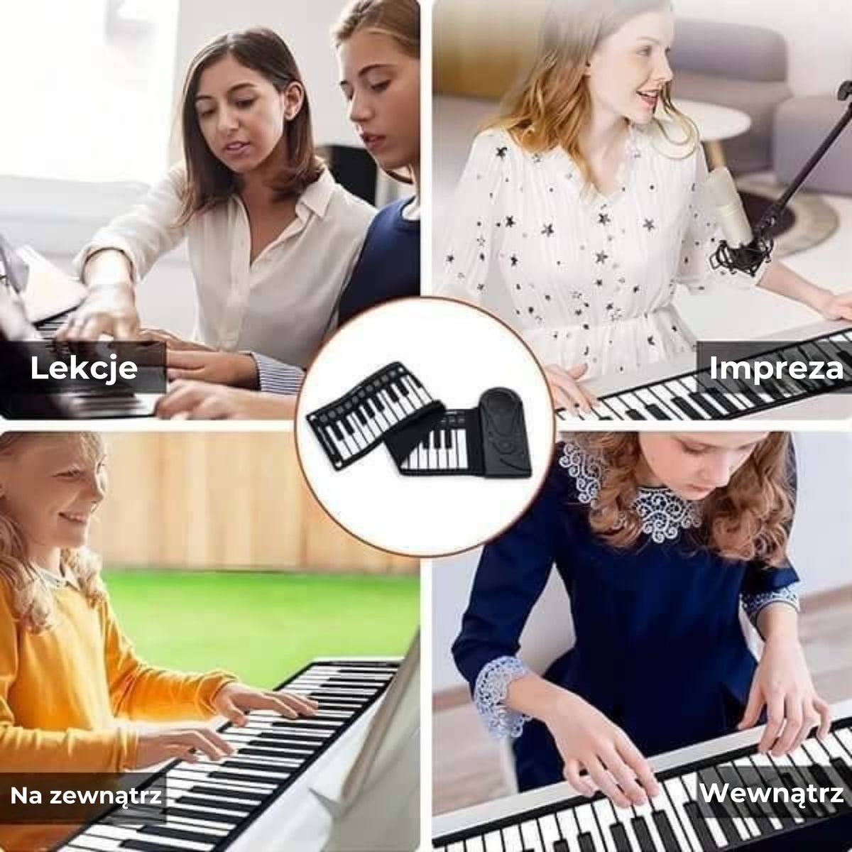 Zwijane pianino elektroniczne do nauki gry