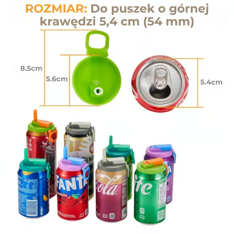 Zamknięte pokrywki do puszek po napojach – wielorazowe i szczelne