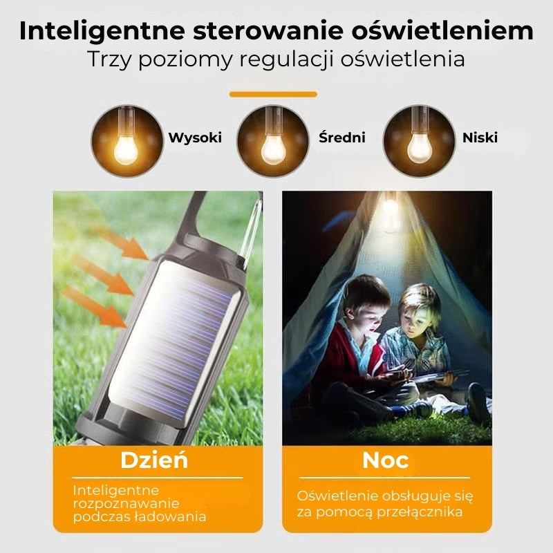 2025 Solar lampa zewnętrzna z haczykiem
