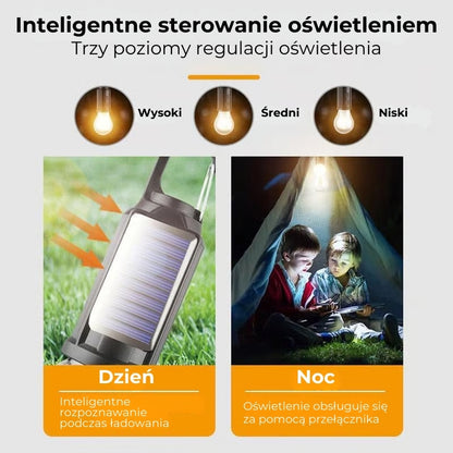 2025 Solar lampa zewnętrzna z haczykiem