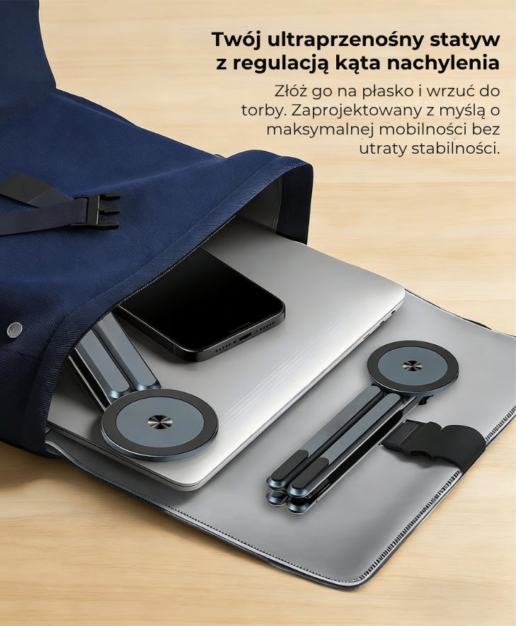 Składany magnetyczny stojak 3w1 na urządzenia elektroniczne