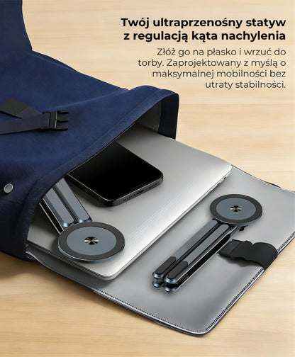 Składany magnetyczny stojak 3w1 na urządzenia elektroniczne