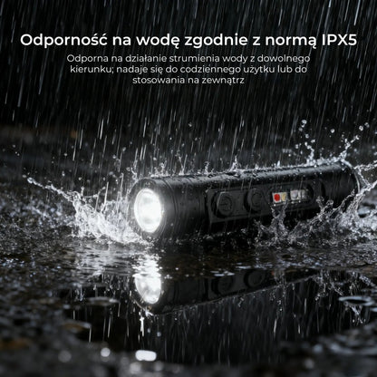 Mocna minilatarka na breloku z magnetyczną podstawą
