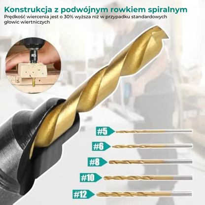 Zestaw precyzyjnych wierteł do drewna