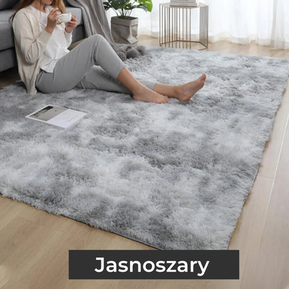 Pluszowy dywan z jedwabiu i wełny
