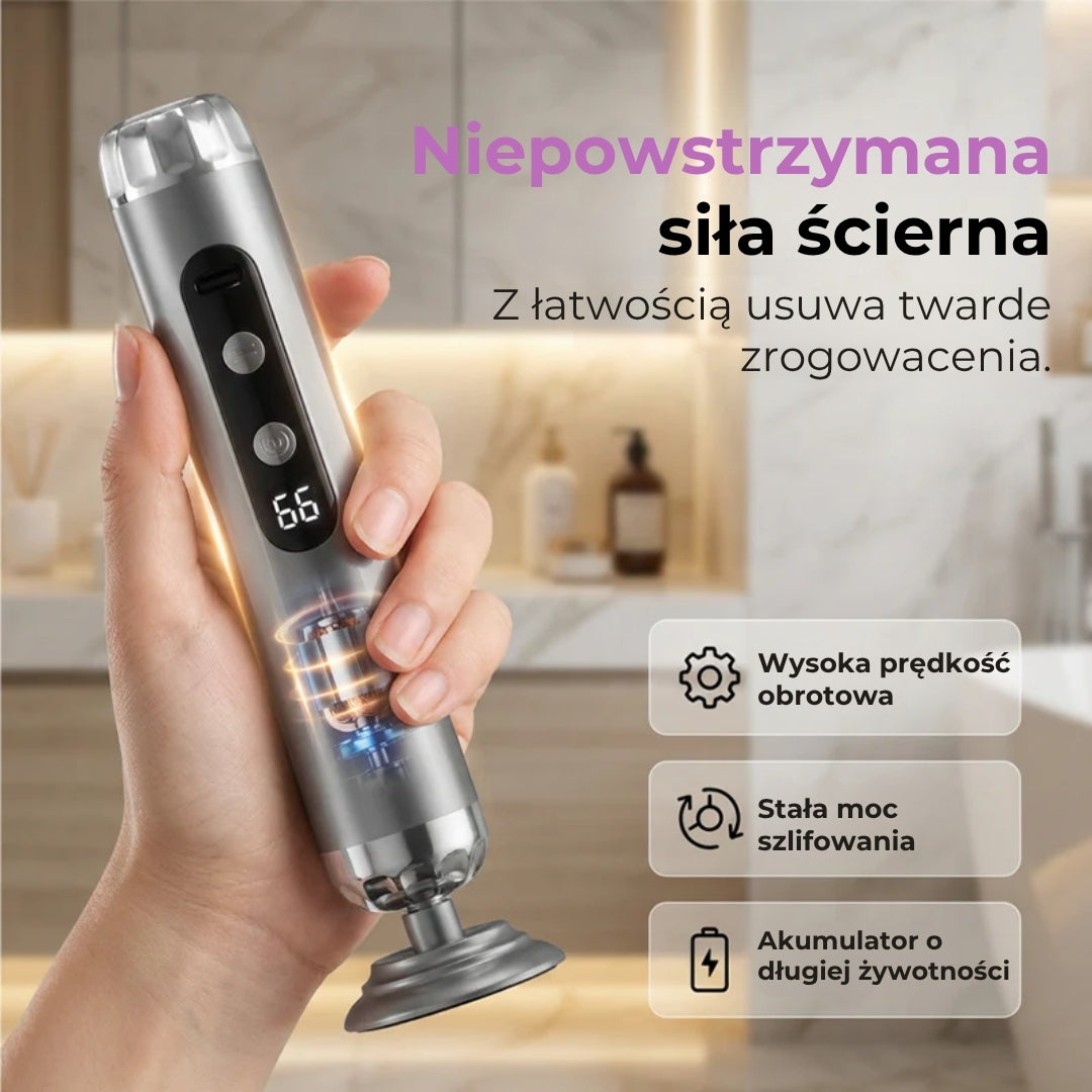 Elektryczny pilnik do stóp z 5 prędkościami