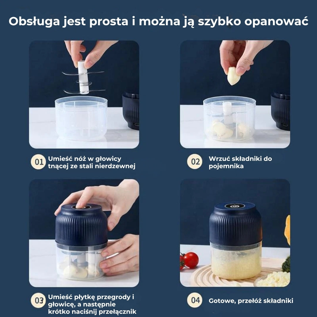 Elektryczny mini-rozdrabniacz do żywności USB