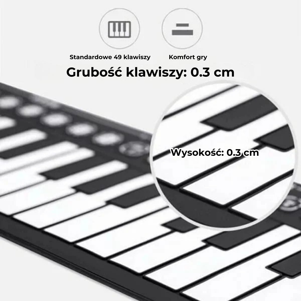 Zwijane pianino elektroniczne do nauki gry