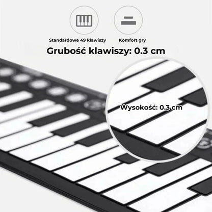 Zwijane pianino elektroniczne do nauki gry