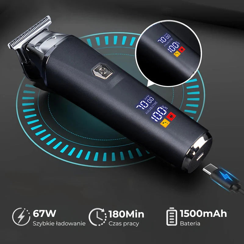 ClipPro™ | Elektryczna Maszynka do Włosów z Wyświetlaczem LCD