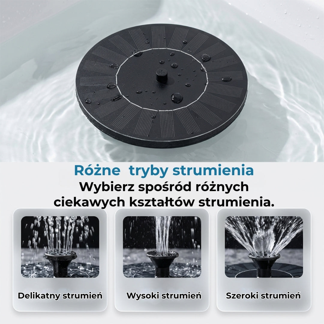 Automatyczna fontanna zasilana energią słoneczną