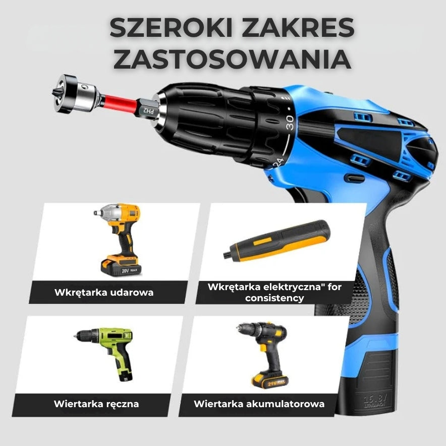 Magnetyczne końcówki ze stali S2 z ogranicznikiem głębokości