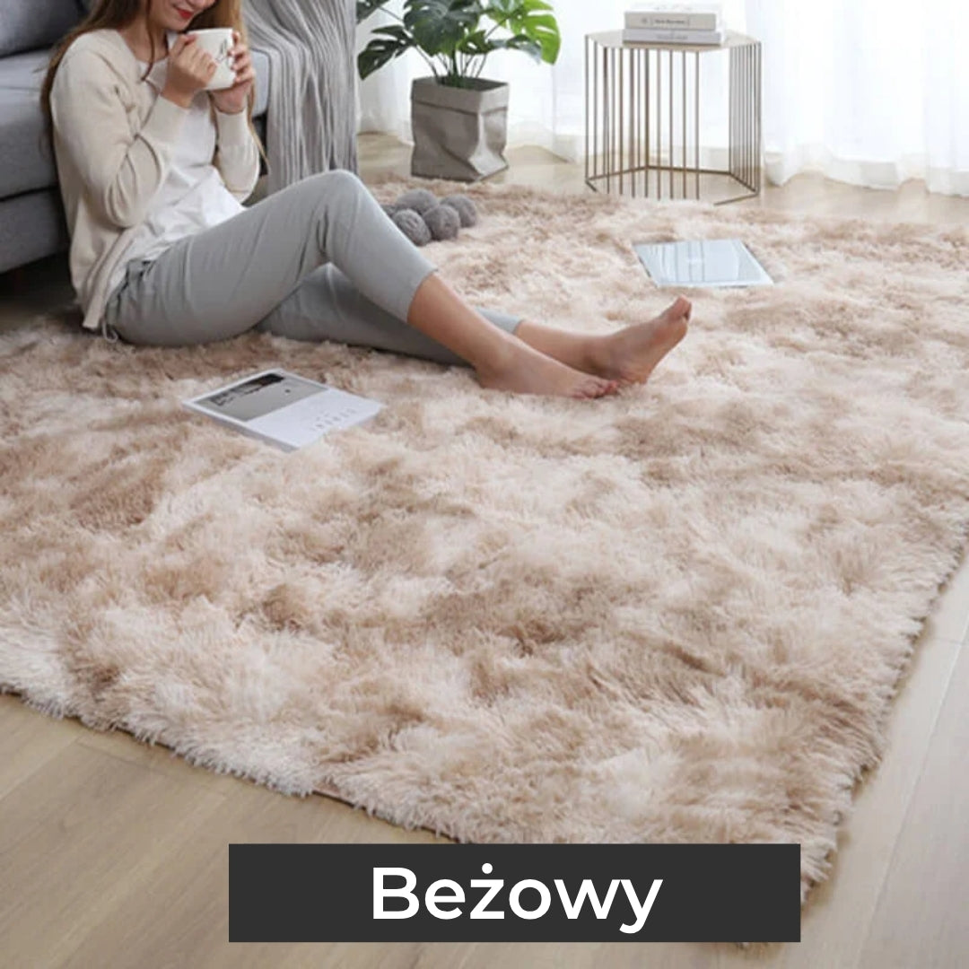 Pluszowy dywan z jedwabiu i wełny