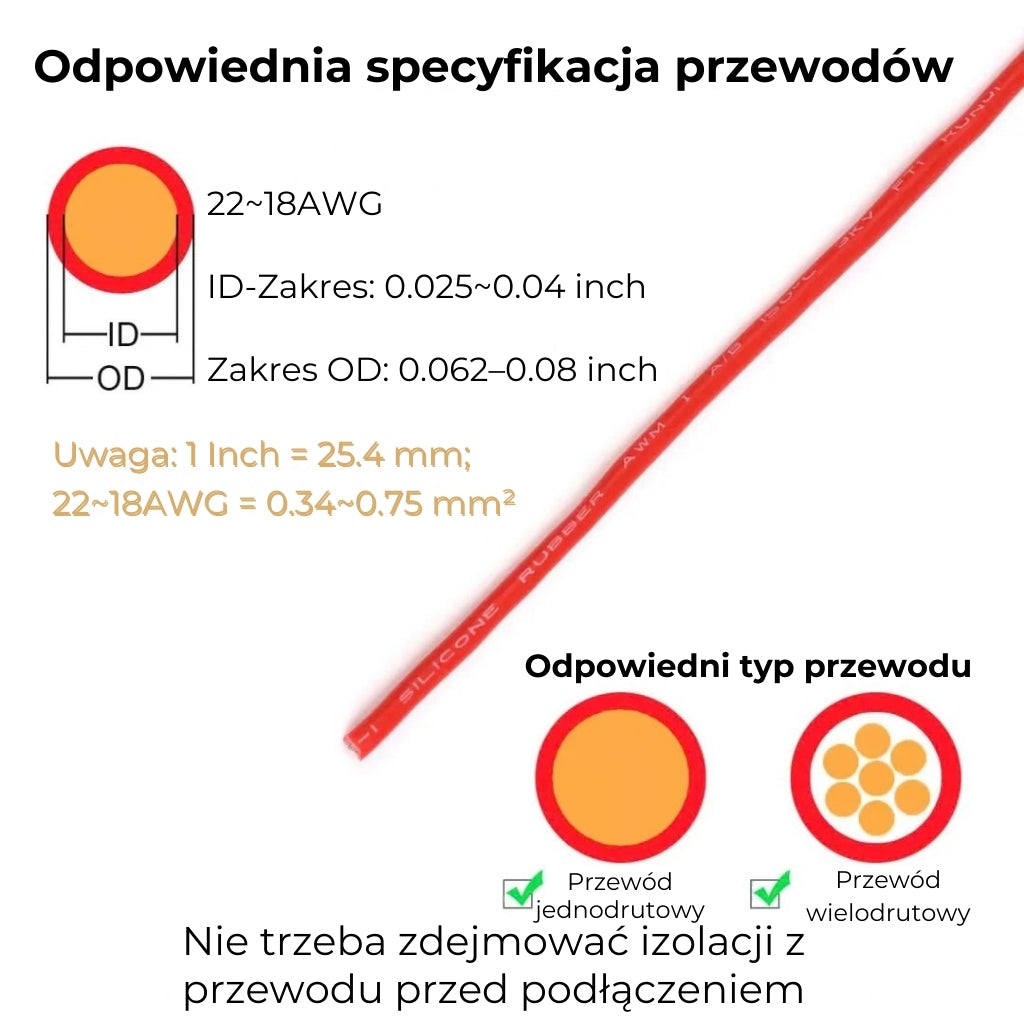 Dwużyłowe złącze przewodów z blokadą (20 sztuk)