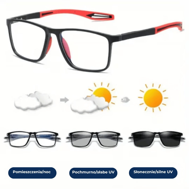 👓️ Dwuogniskowe, ultralekkie okulary z niebieskim światłem - model sportowy