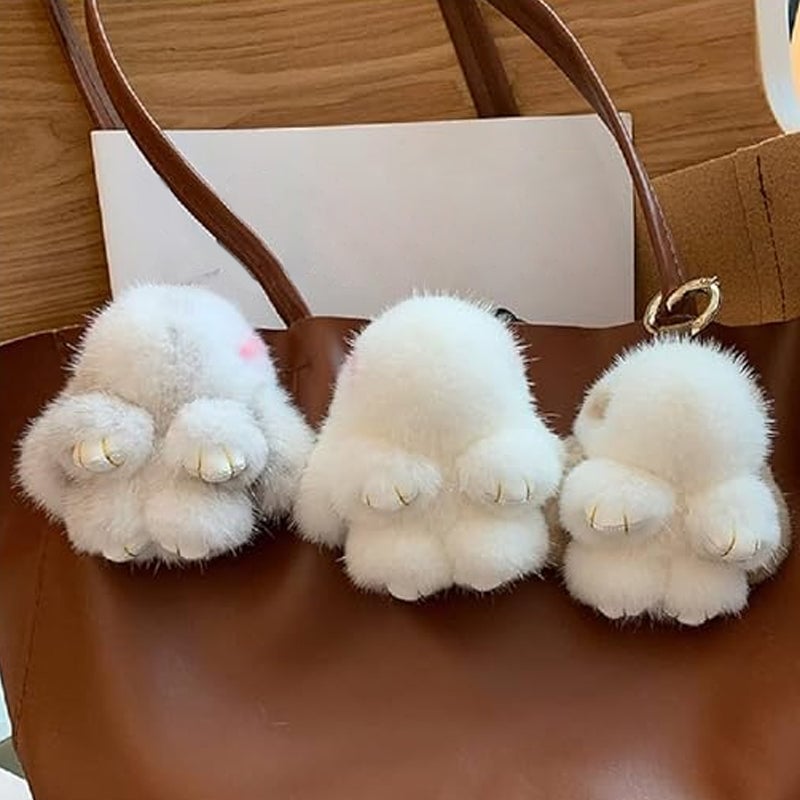 Króliczek do kluczy i torebki Bunny PomPom (RĘCZNIE ROBIONY)