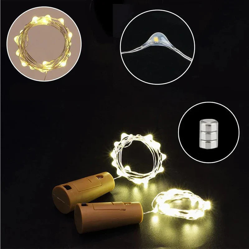 Oświetlenie LED butelki wina Korek DIY Element dekoracyjny