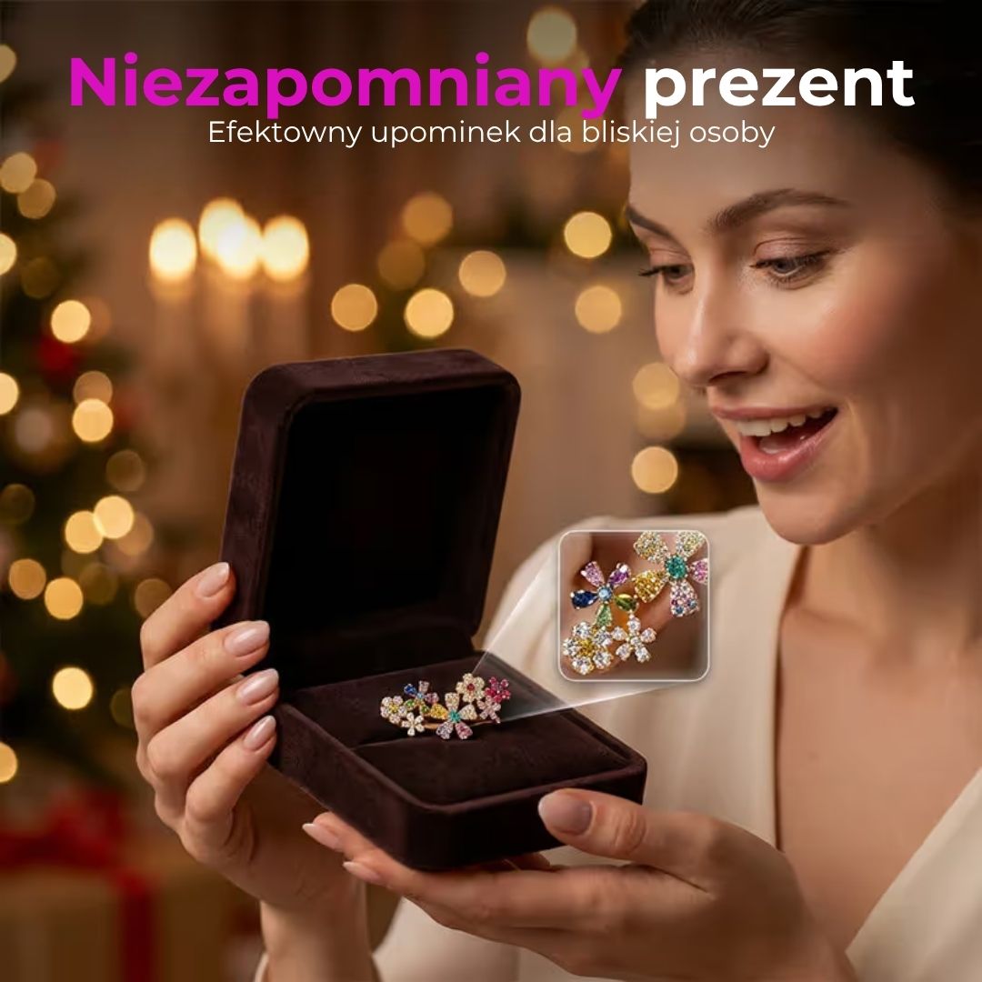 Kwiatowe nausznice z cyrkoniami (2 sztuki)