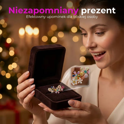 Kwiatowe nausznice z cyrkoniami (2 sztuki)