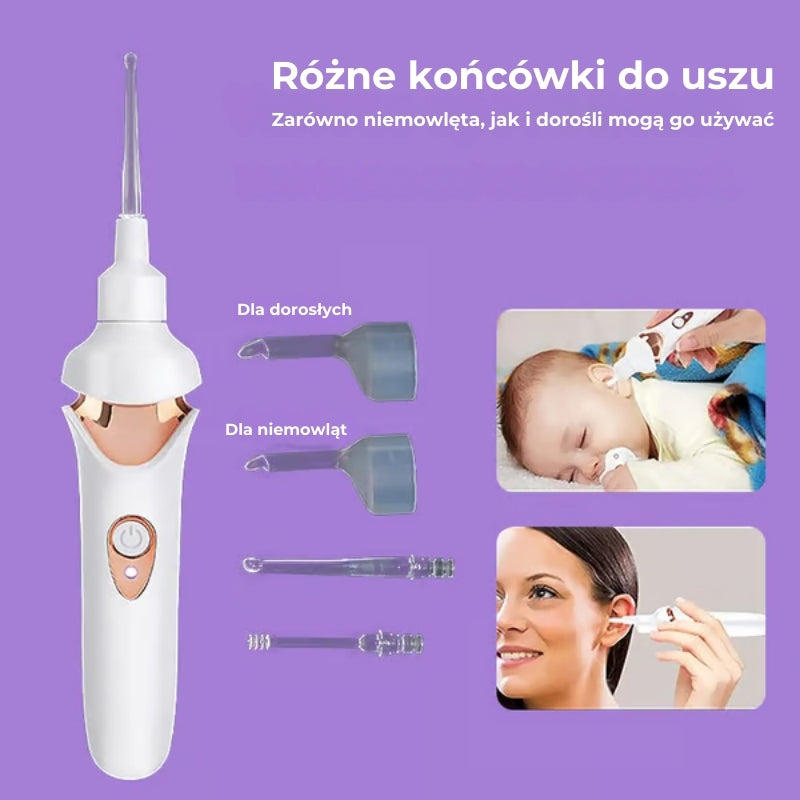 Bezbolesny odsysacz woskowiny z uszu
