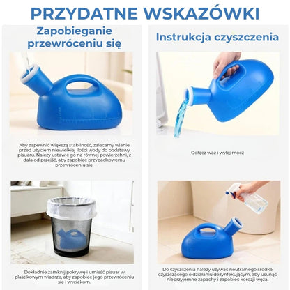 Przenośny pojemnik na mocz z wężem