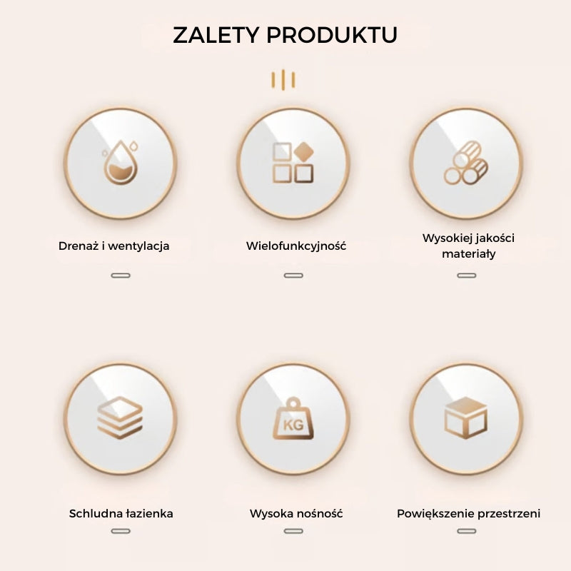 Stojak do przechowywania pod prysznicem