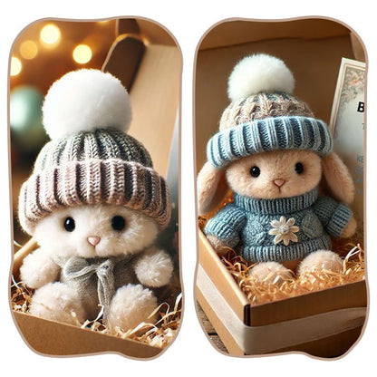 🐇 Ręcznie robione miniaturowe pluszowe króliczki wielkanocne