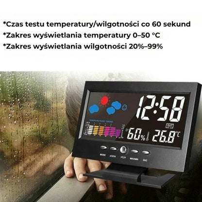 Cyfrowy zegar pogodowy LED
