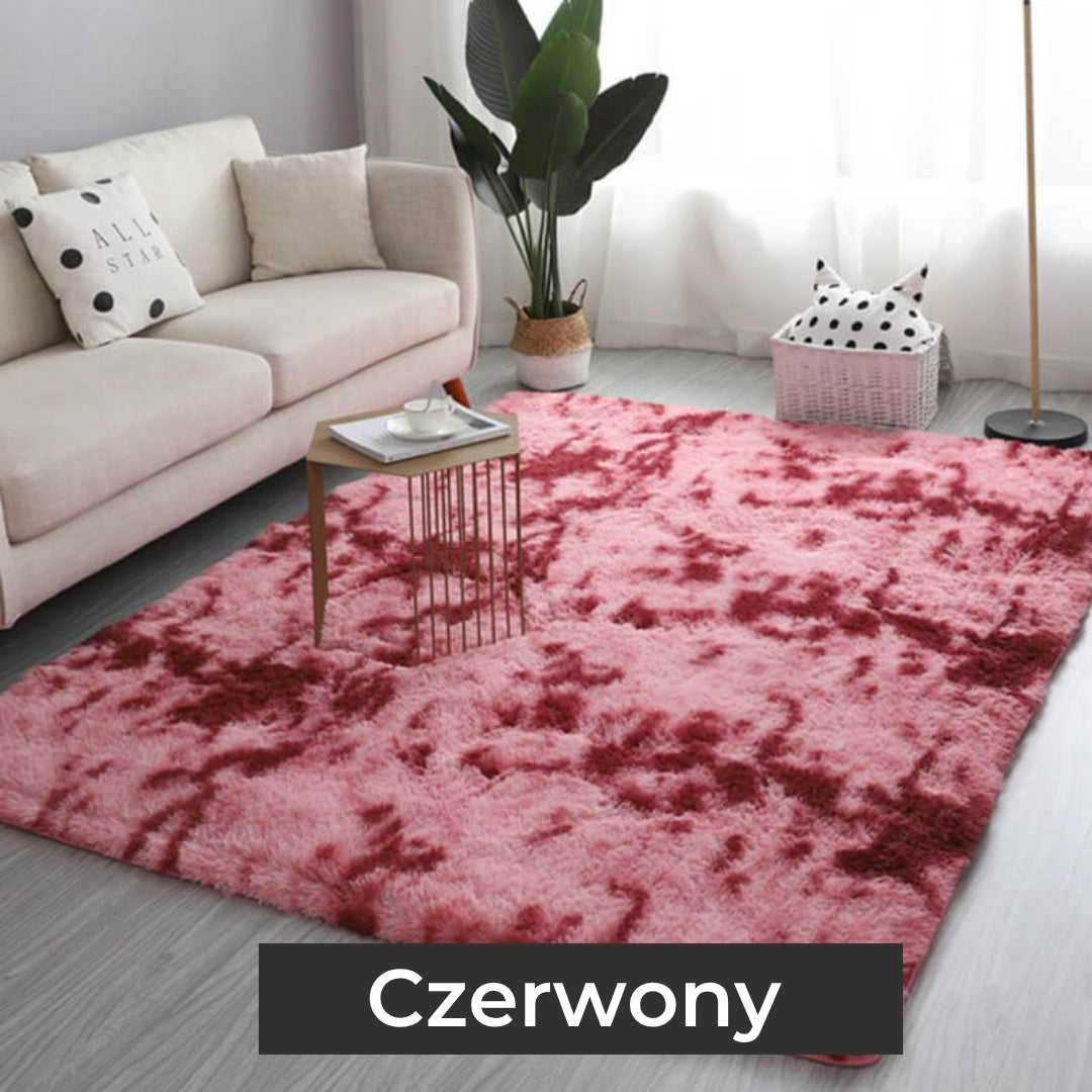 Pluszowy dywan z jedwabiu i wełny