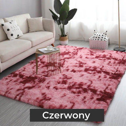 Pluszowy dywan z jedwabiu i wełny
