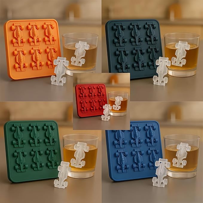 Forma do lodu F1 (zestaw 6 foremek 3D w kształcie bolidu)