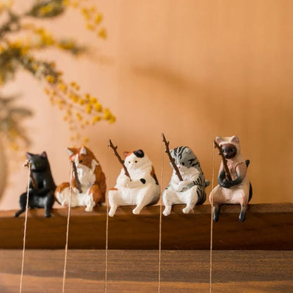 Ręcznie malowane figurki kotów na biurko 😺