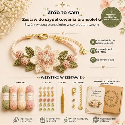 Zestaw do szydełkowania bransoletki „zrób to sam”
