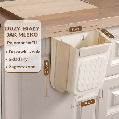 Składany kosz na śmieci zajmujący mało miejsca