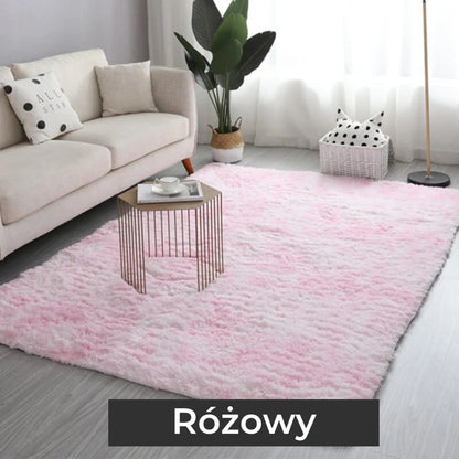Pluszowy dywan z jedwabiu i wełny